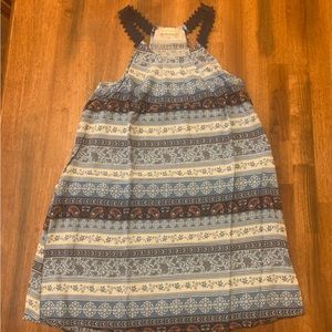 Altar’d state dress size Small Blue and White Crocheted Straps Sleeveless